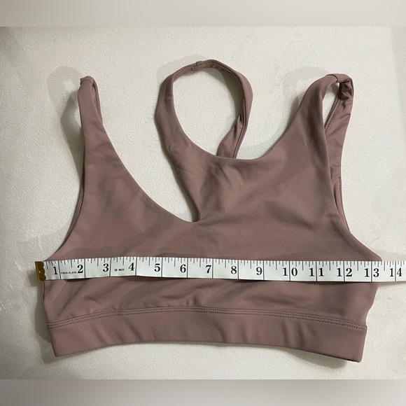 NWOT Alo Yoga Peak Bra Dust Pink Brown Tones Size S - Picture 8 of 8